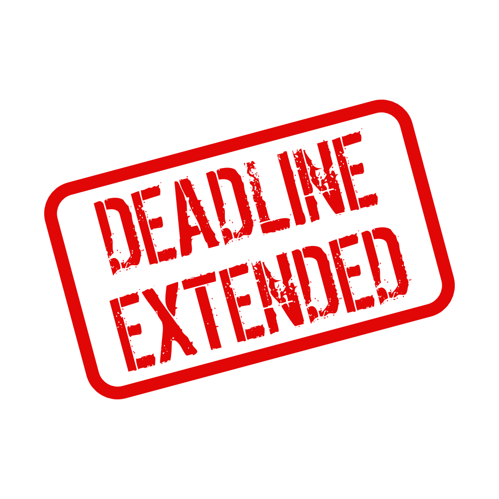 by popular demand EXTENDED DEADLINE!